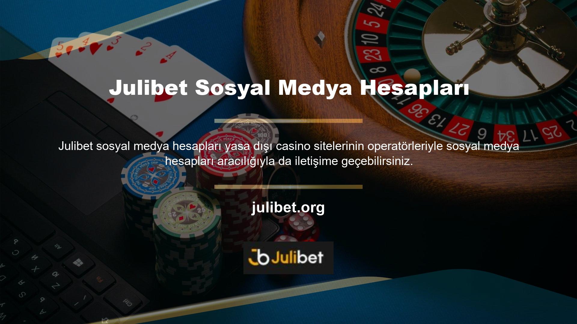 Toplantı bağlantısını Julibet sosyal medya hesaplarından paylaşın