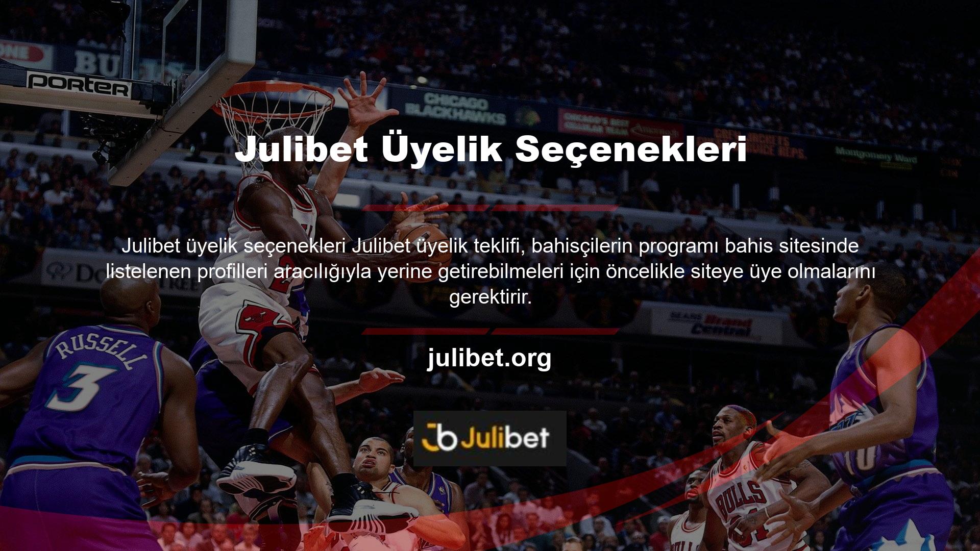 Oyun tutkunlarının bu siteye üye olabilmeleri için Julibet üyelik seçenekleri üyelik işlemlerini tamamlamaları gerekmektedir